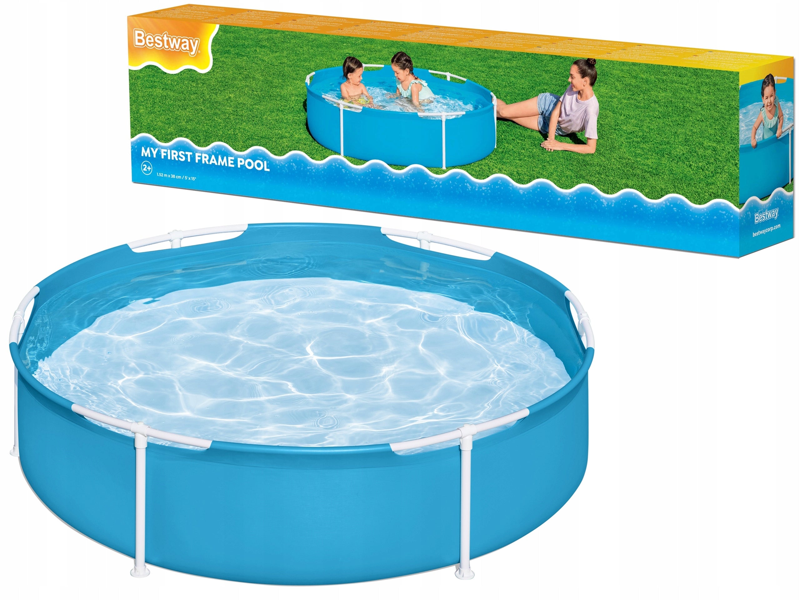 LARGE ROUND FRAME POOL FOR CHILDREN FOR GARDEN 152 x 152 x 38 cm 580 l Product width 152 cm