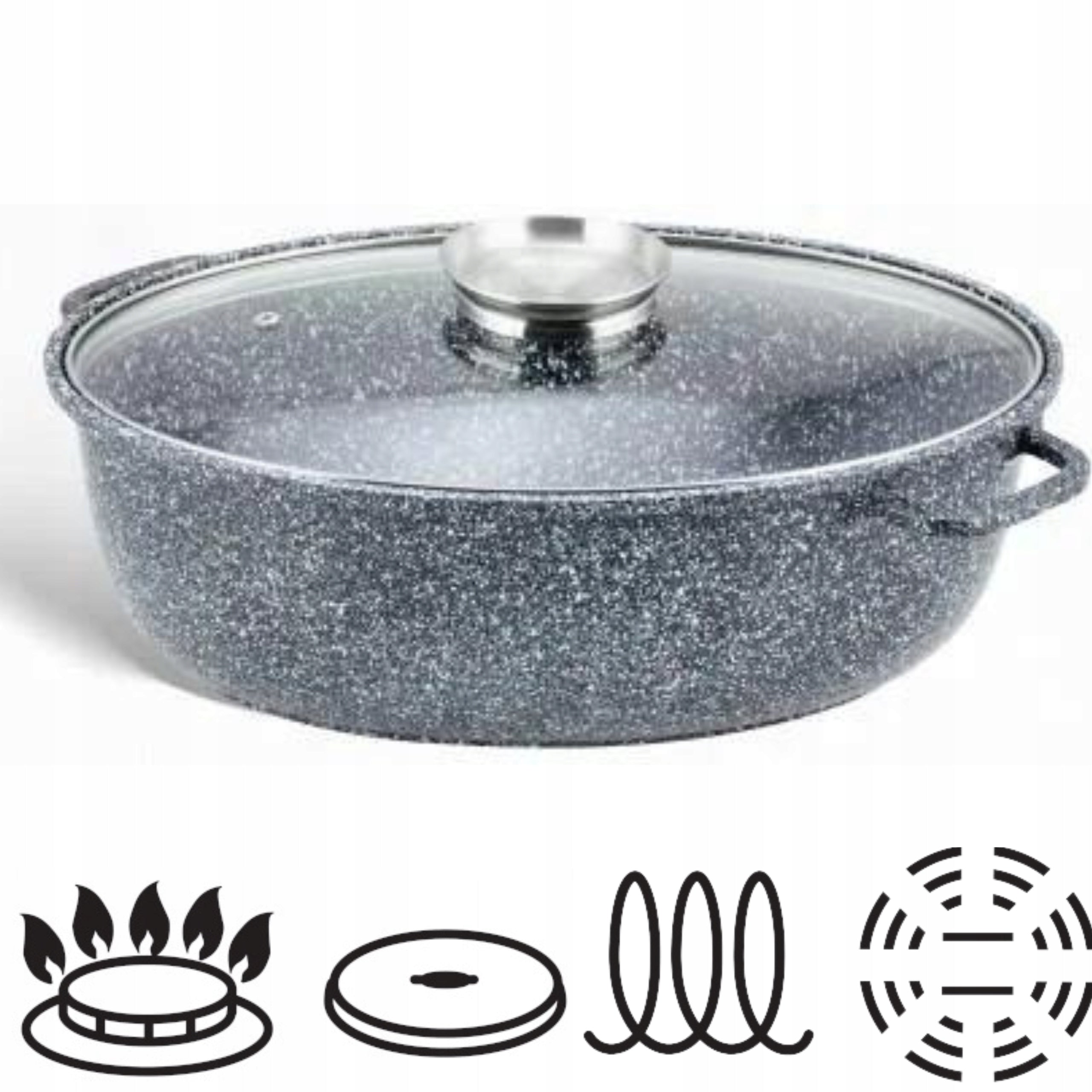 LARGE Rhythm 8.0L MARBLE BAKING Pot LARGE GAS INDUCTION 38cm Brand no brand