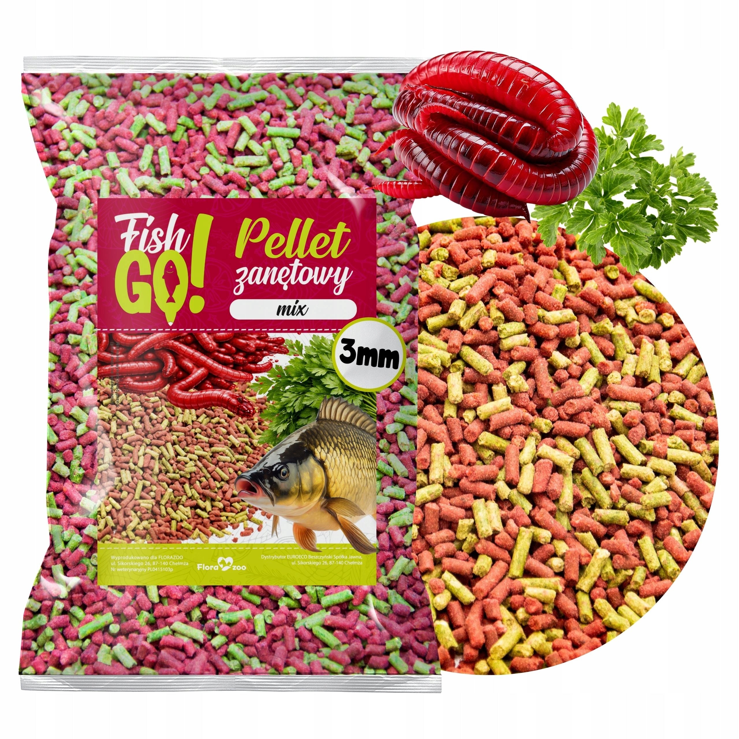 LARGE SET OF 12KG BAIT PELLET MOLASSES FISHING method feeder FOR FISH CARP Manufacturer code FISHGO_Zanęta_Zestaw_9x1+P+M
