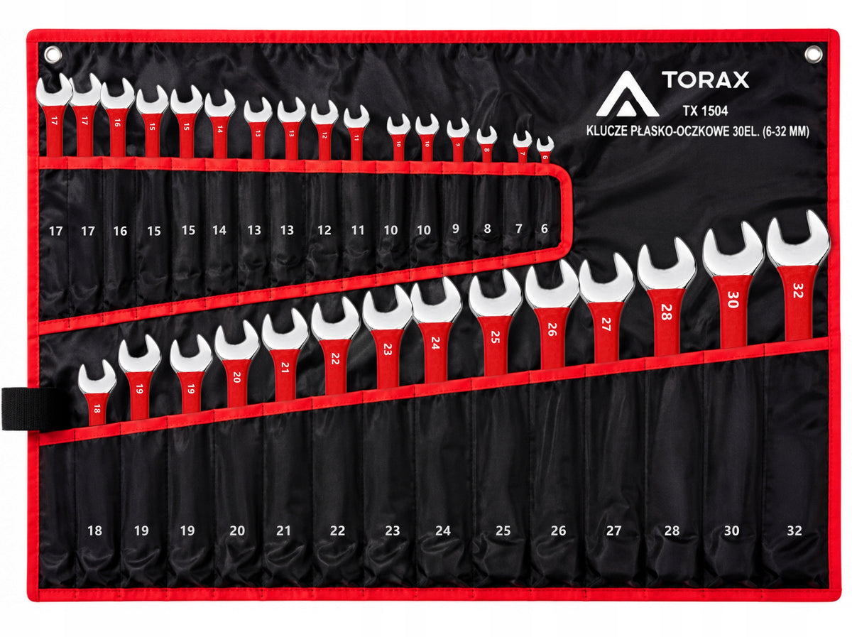 LARGE SET OF FLAT-EYE WRENCHES 30el CRV 6-32mm RUBBER FLAT MAT Packaging status original