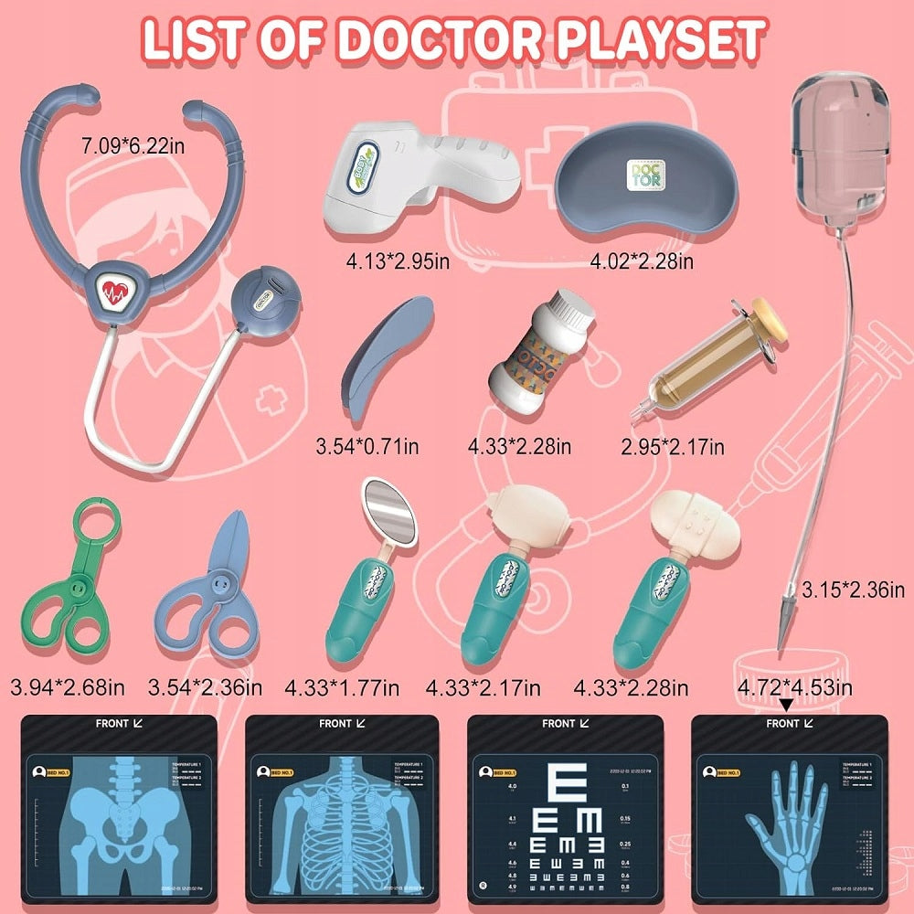 LARGE SET OF SMALL DOCTOR CART X-RAY DRIP EKG RTG 5878 Role doctor