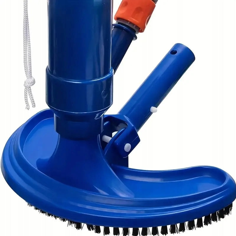 LARGE SET POOL BOTTOM CLEANING VACUUM CLEANER TELESCOPIC STICK MESH 4in1 Batteries included no