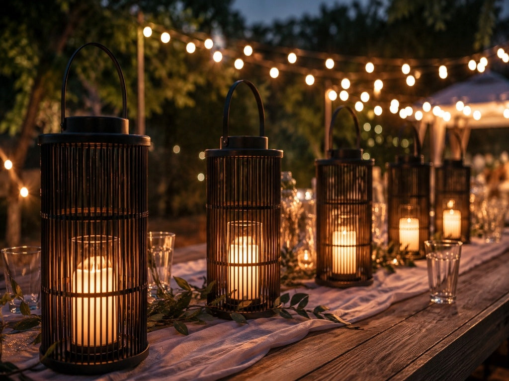 LARGE SOLAR LANTERN LED Garden Lamp LANTERN Decorative Braided Brand no brand