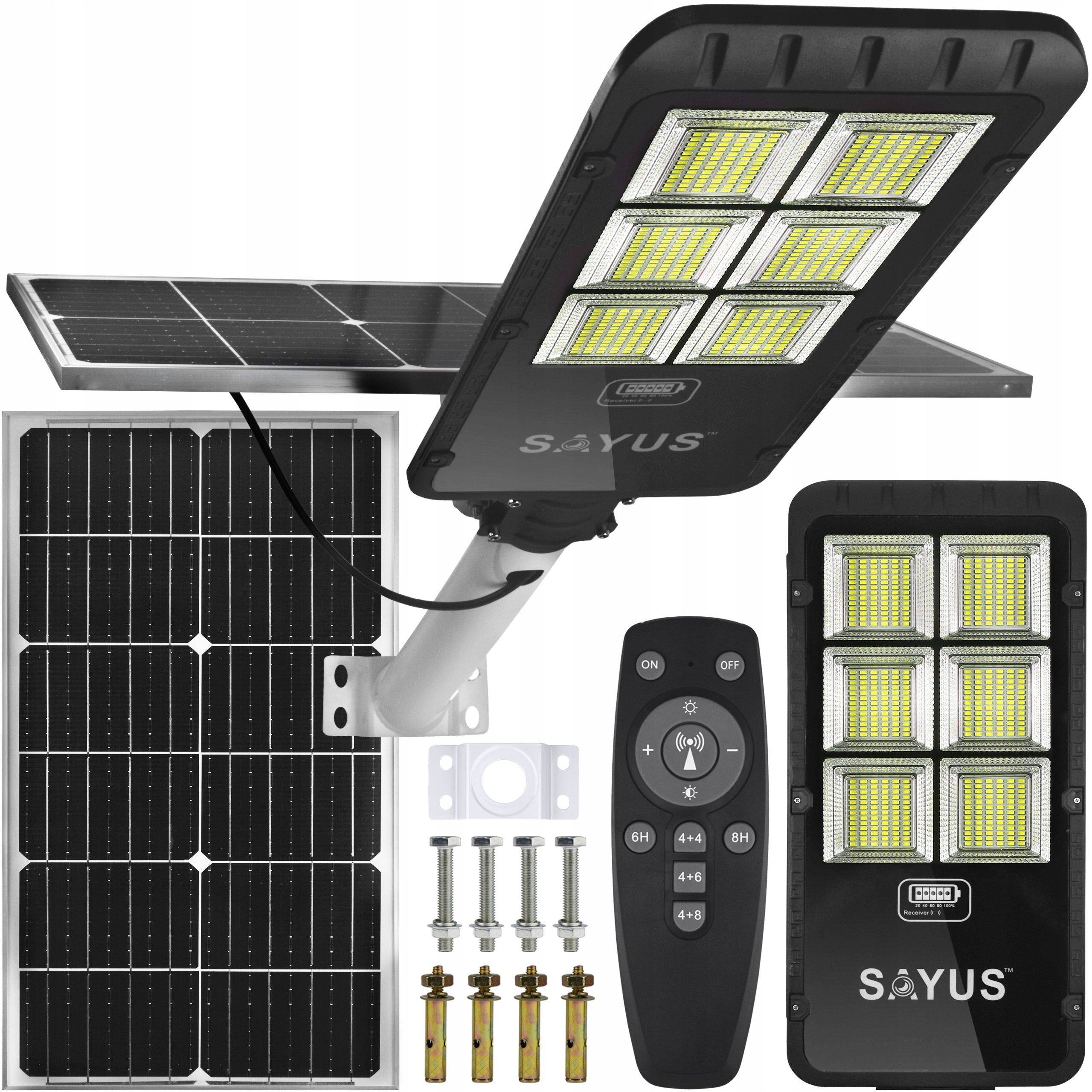 LARGE SOLAR LED LAMP STREET LAMP GARDEN MOTION SENSOR 2400W HOLDER