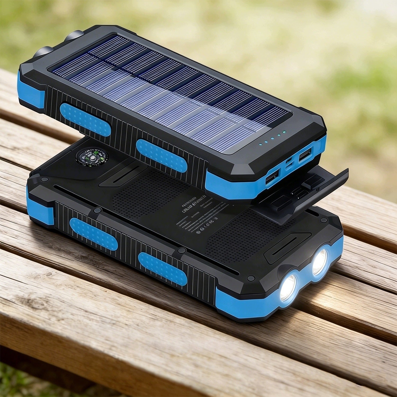LARGE SOLAR POWER BANK WATERPROOF WITH COMPASS 2XUSB POWERFUL FLASHLIGHT 30000MAH Battery capacity 30000 mAh