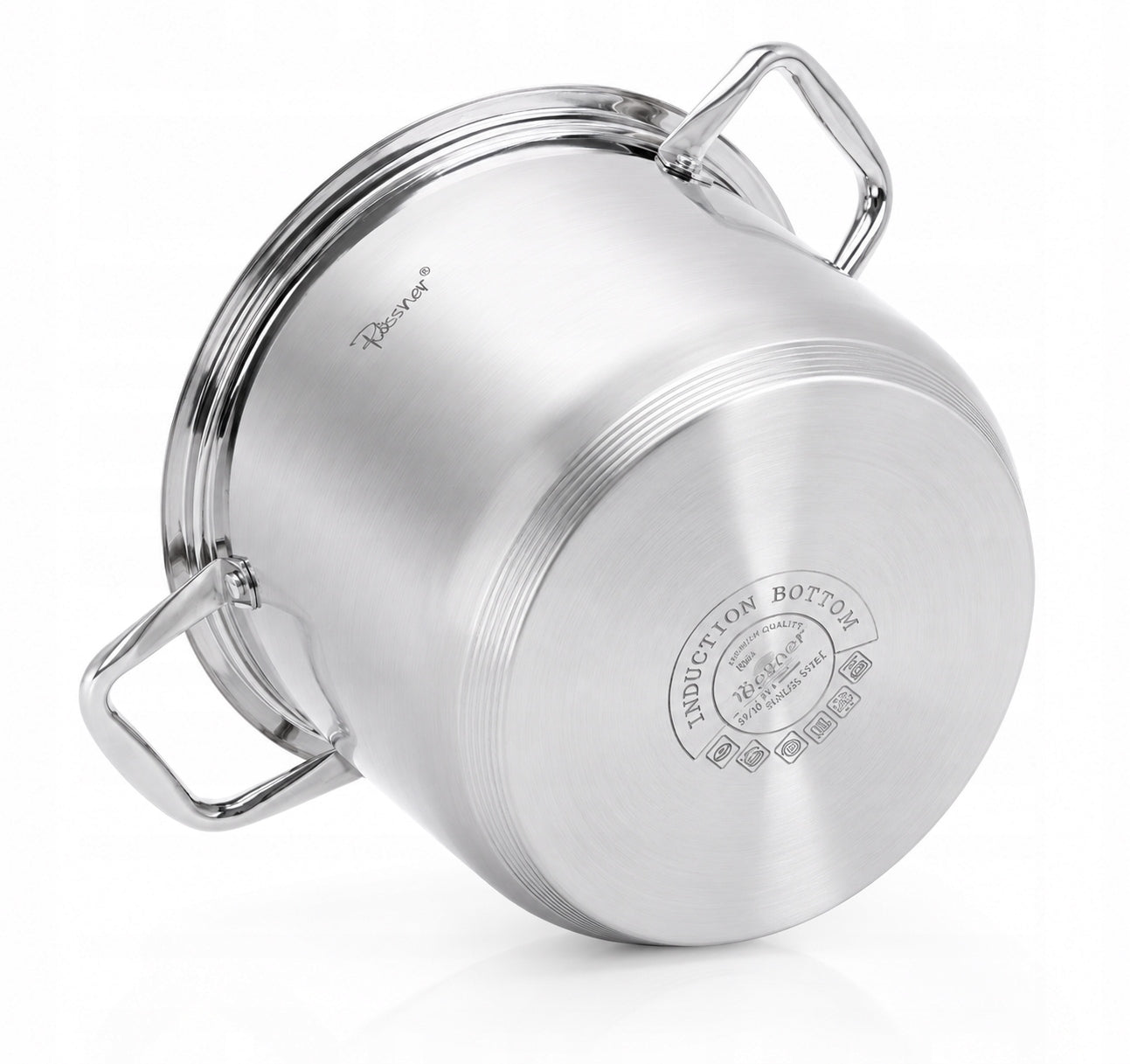 LARGE STAINLESS STEEL POT 12L GASTRO INDUCTION 28CM HIGH ROSSNER Manufacturer code MM7042