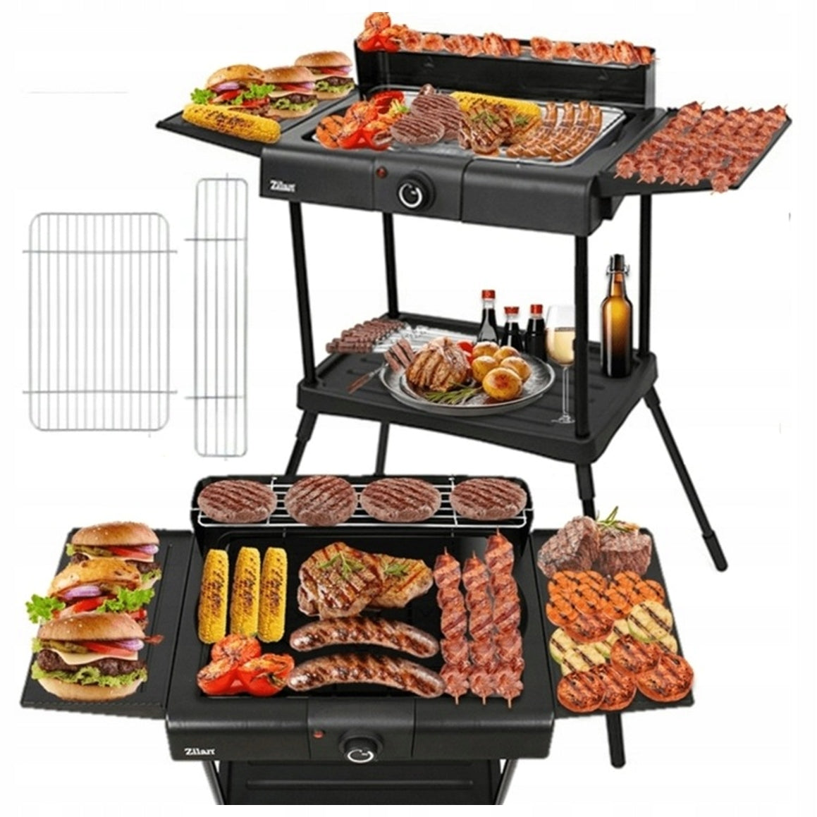 LARGE STANDING ELECTRIC GARDEN GRILL THERMOSTAT 2400IN 6IN1 XXL