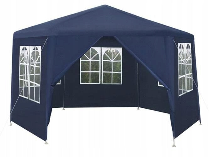 LARGE TENT GARDEN PAVILION 6 walls BLUE 2x2x2 HEXAGON WINDOWS Packaging status original