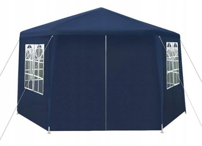 LARGE TENT GARDEN PAVILION 6 walls BLUE 2x2x2 HEXAGON WINDOWS Type pavilion