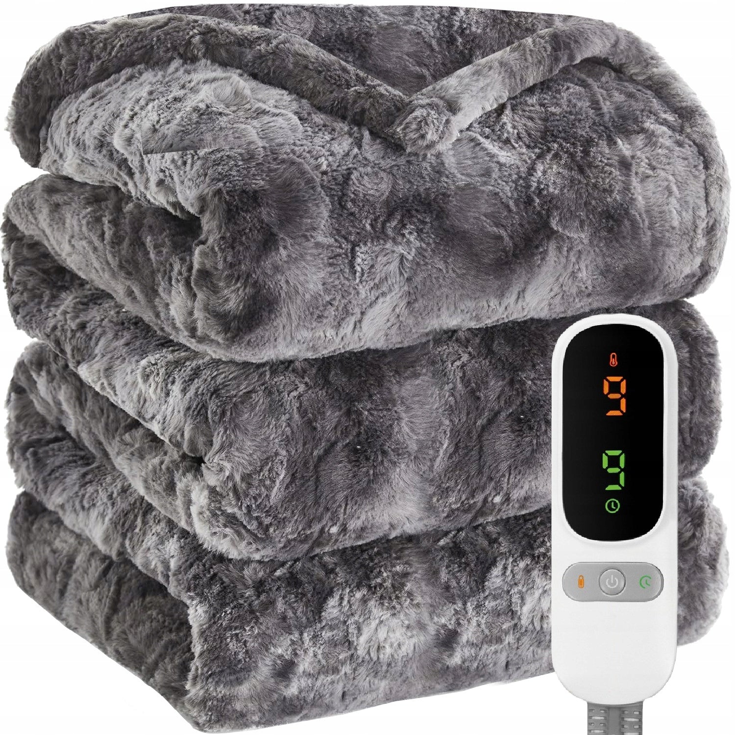 LARGE THICK Electric Blanket FLEECE Heating Mat PILOT LCD 160 WATT +Timer