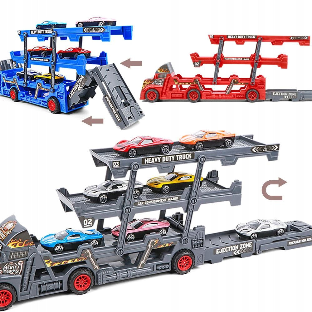 LARGE TIR tow truck with 6x car Launcher SET for children Manufacturer code NO-1006702