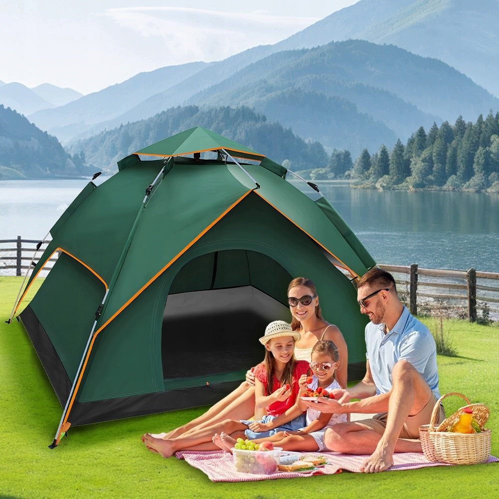 LARGE TOURIST TENT FOR 3-4 PERSONS WITH MOSQUITO NET FOR WANDERS AND KEMP Brand Nils Camp