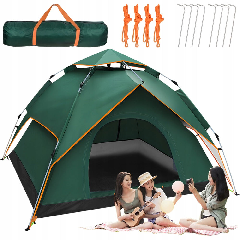 LARGE TOURIST TENT FOR 3-4 PERSONS WITH MOSQUITO NET FOR WANDERS AND KEMP