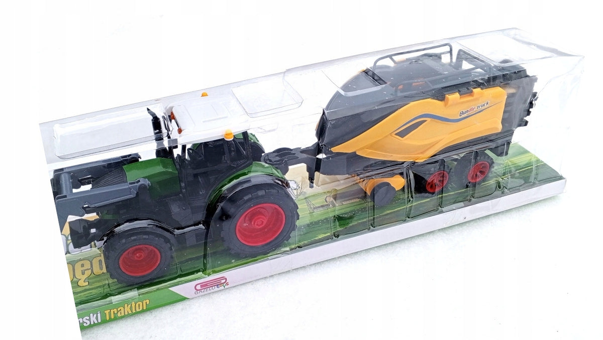 LARGE TRACTOR WITH MACHINE MOVING PARTS DRIVE STRAW PRESS Packaging status original