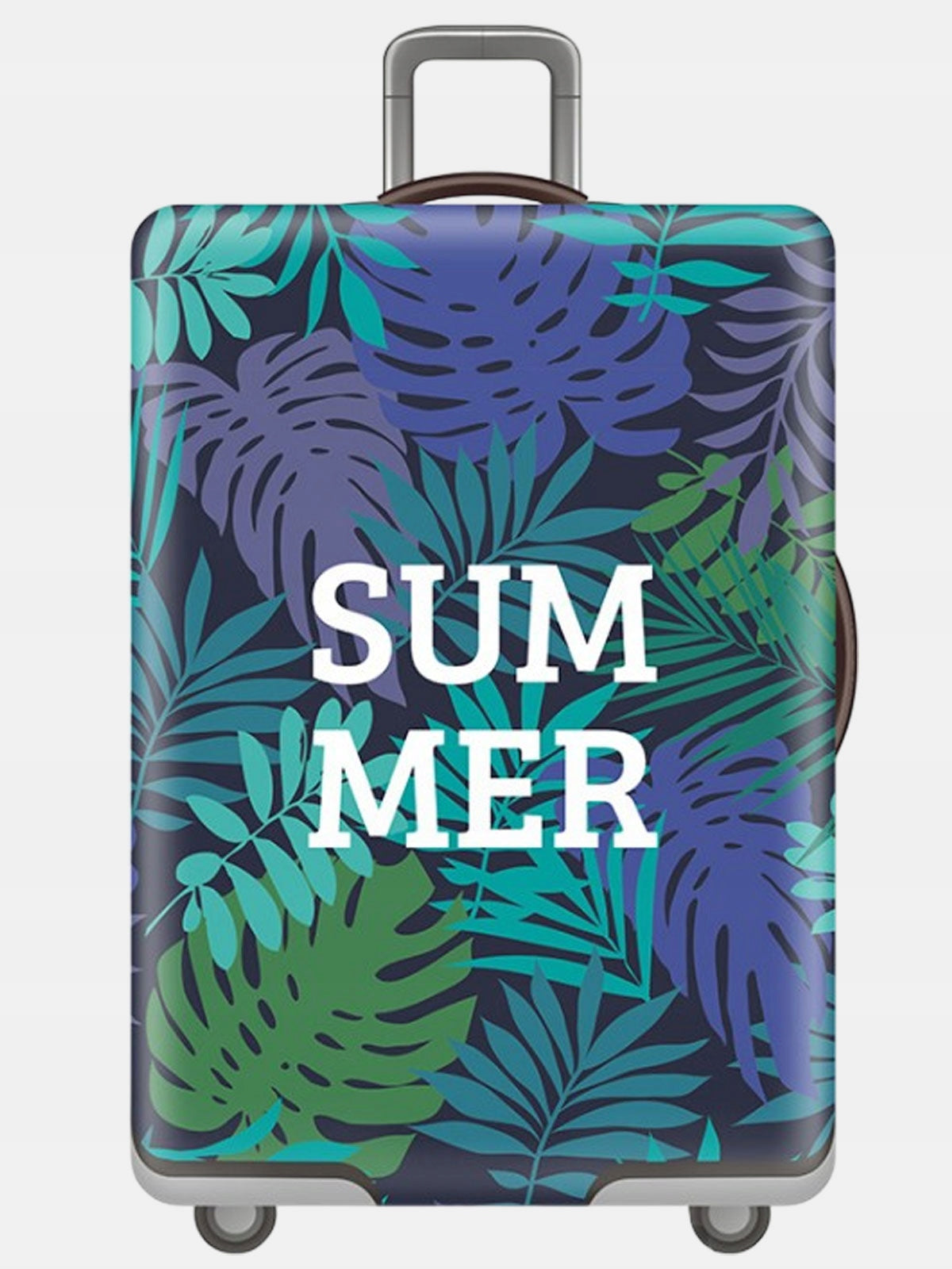 LARGE TRAVEL SUITCASE COVER PROTECTIVE CASE FOR LUGGAGE PRINT ZIPPER L Color blue