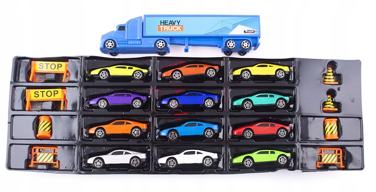 LARGE TRUCK TOW TRUCK WITH SPRINGS CAR TRUCK GARAGE FOR CARS 58 CM Brand Świat Dziecka