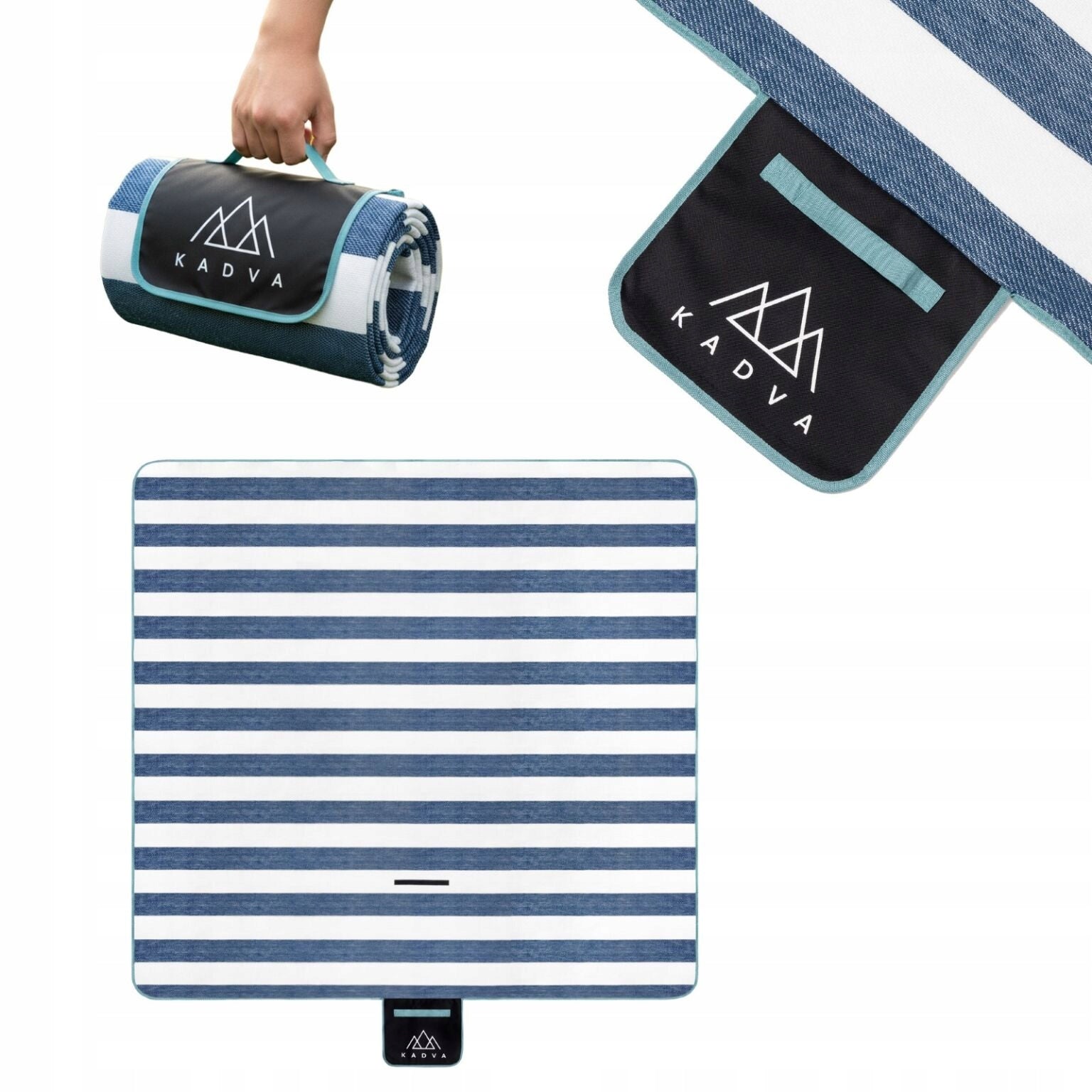 LARGE WATERPROOF BEACH PICNIC BLANKET KADVA TAPISO 200x200 WITH INSULATION