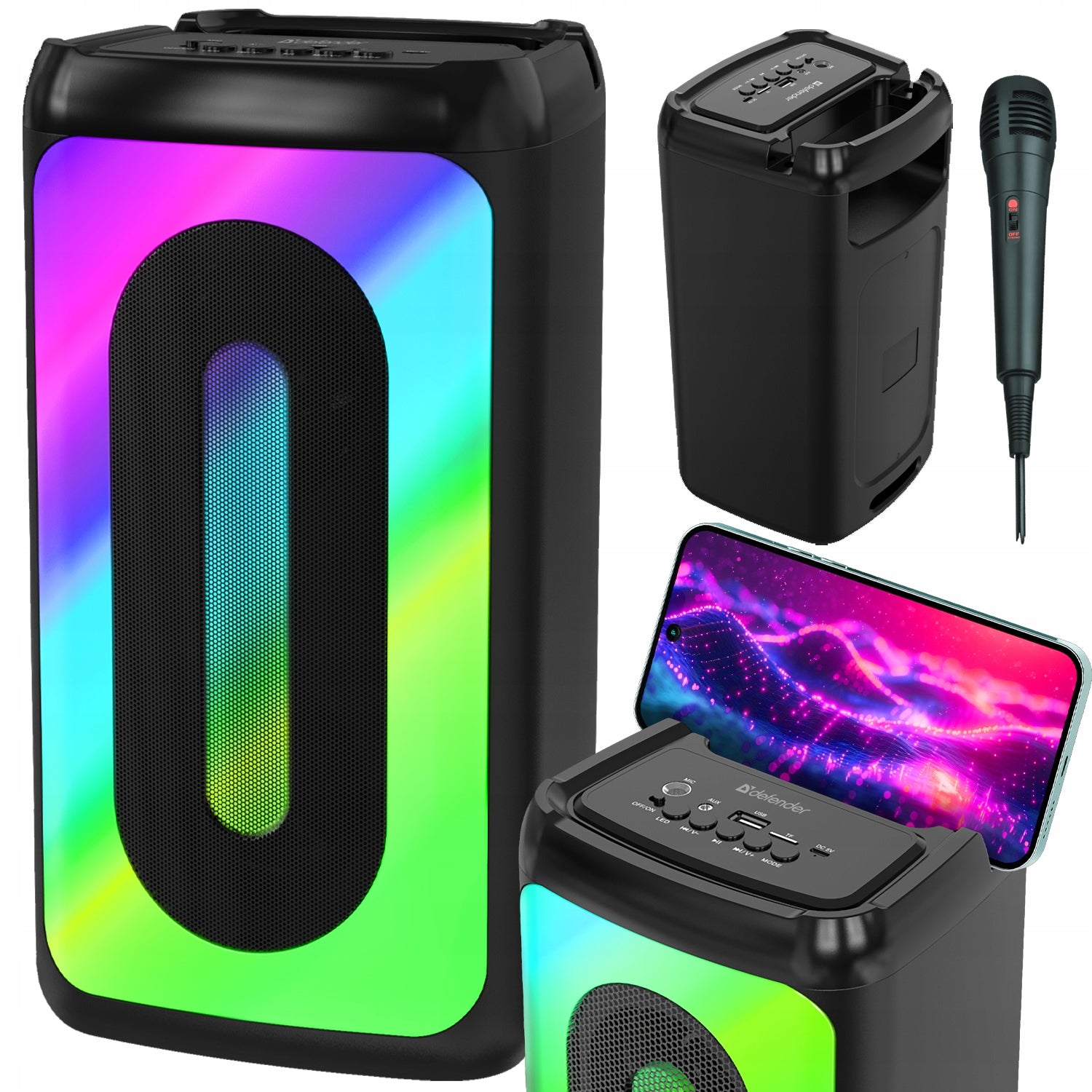 LARGE WIRELESS SPEAKER BOOMBOX MOBILE KARAOKE SOUND SYSTEM Manufacturer code Radio Miniwieza Kolumna Tuba Bluetooth Audio