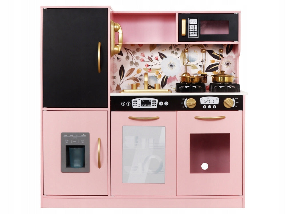 LARGE WOODEN CHILDREN'S KITCHEN WITH FRIDGE OVEN LIGHTS AND SOUNDS Packaging status original
