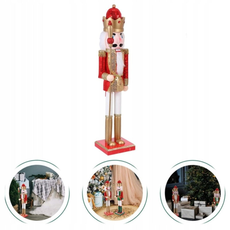 LARGE WOODEN NUTCRACKER FIGURINE CHRISTMAS ORNAMENT XL 60CM WOOD Brand Hurtnet