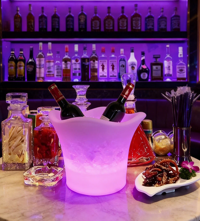 LARGE XL ILLUMINATED BAR ICE CONTAINER DRINKS BUCKET 16kol LED PILOT Manufacturer code wiaderko led