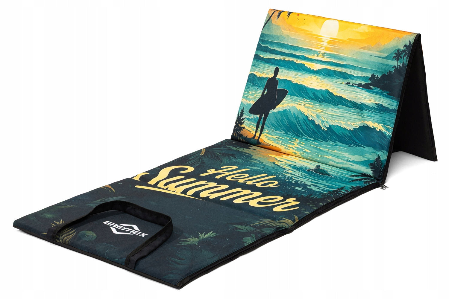 LARGEST MAT beach bag for beaches 200x62 SUNSET double foam Manufacturer code mata_zachód_słońca