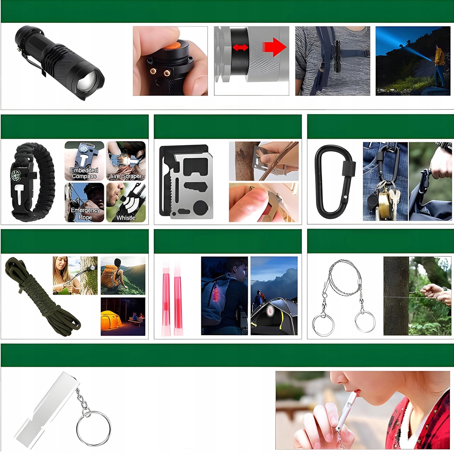 LARGEST MILITARY SURVIVAL KIT FEATURES AND SURVIVAL ELEMENTS 92in1 Tools chisel multifunction hook pliers fire striker measure scissors blade bottle opener can opener tweezers saw file cold chisel flathead screwdriver tongs window breaker other