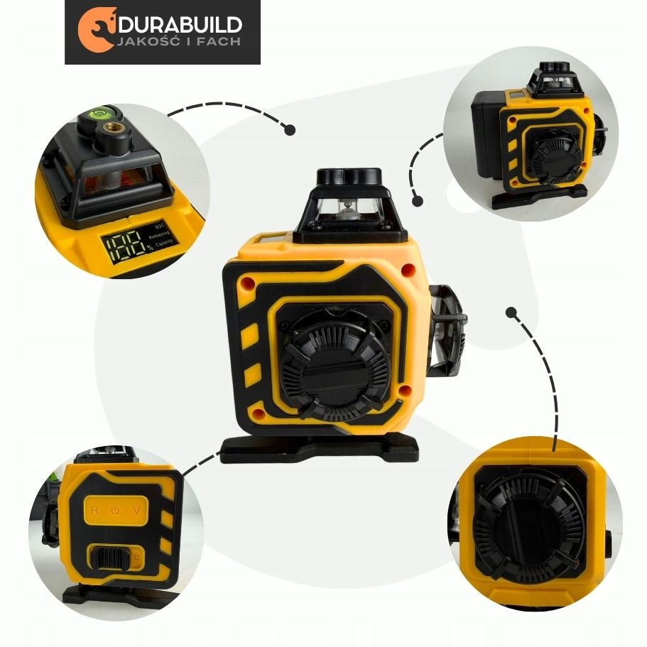 LASER CROSS LEVEL LASER 360 4D 16 lines TRIPOD SET Brand Durabuild