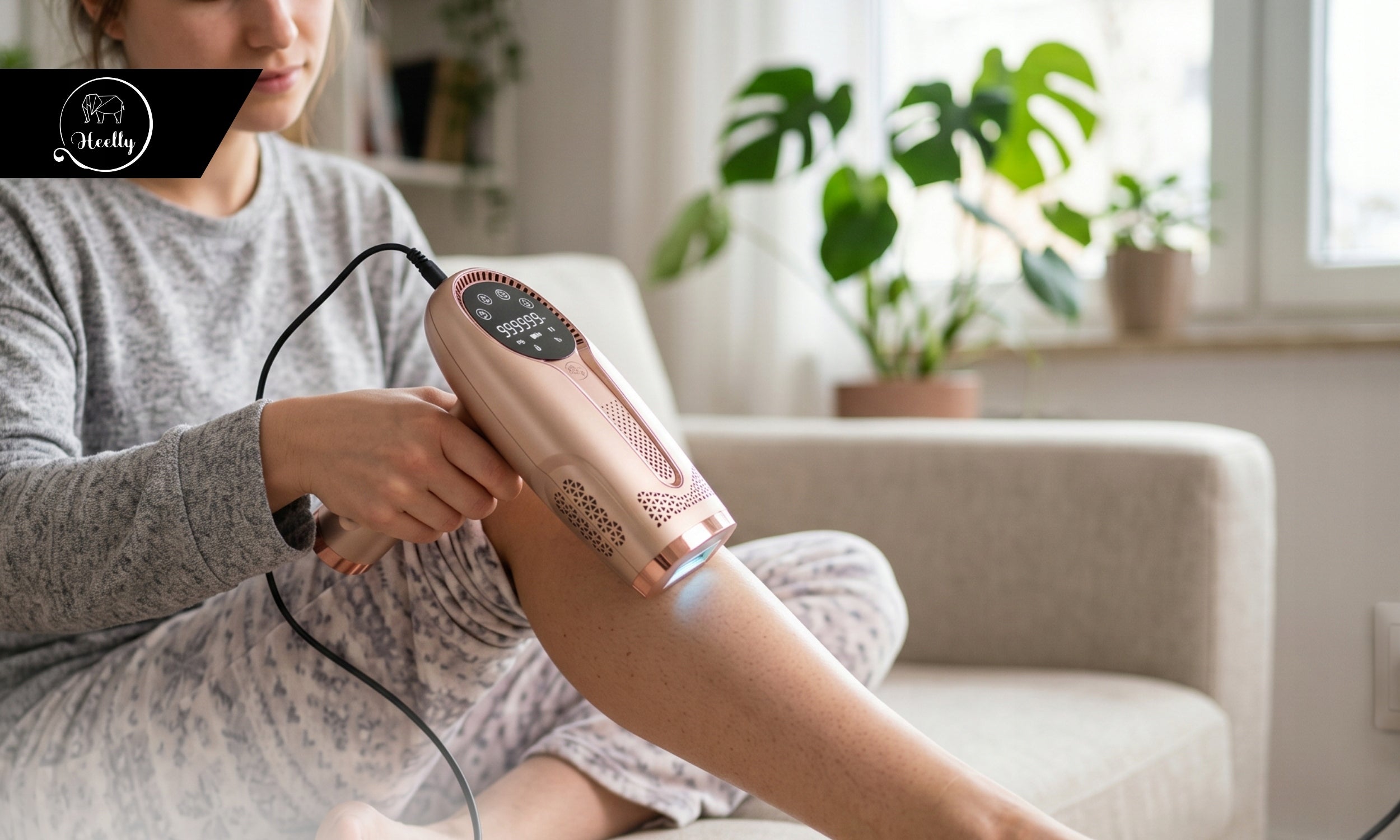 LASER EPILATOR FOR BODY HAIR IPL BIKINI LEGS HAIR REMOVAL PAINLESS ICE Manufacturer code Depilator Heelly prezent dla kobiety złoty