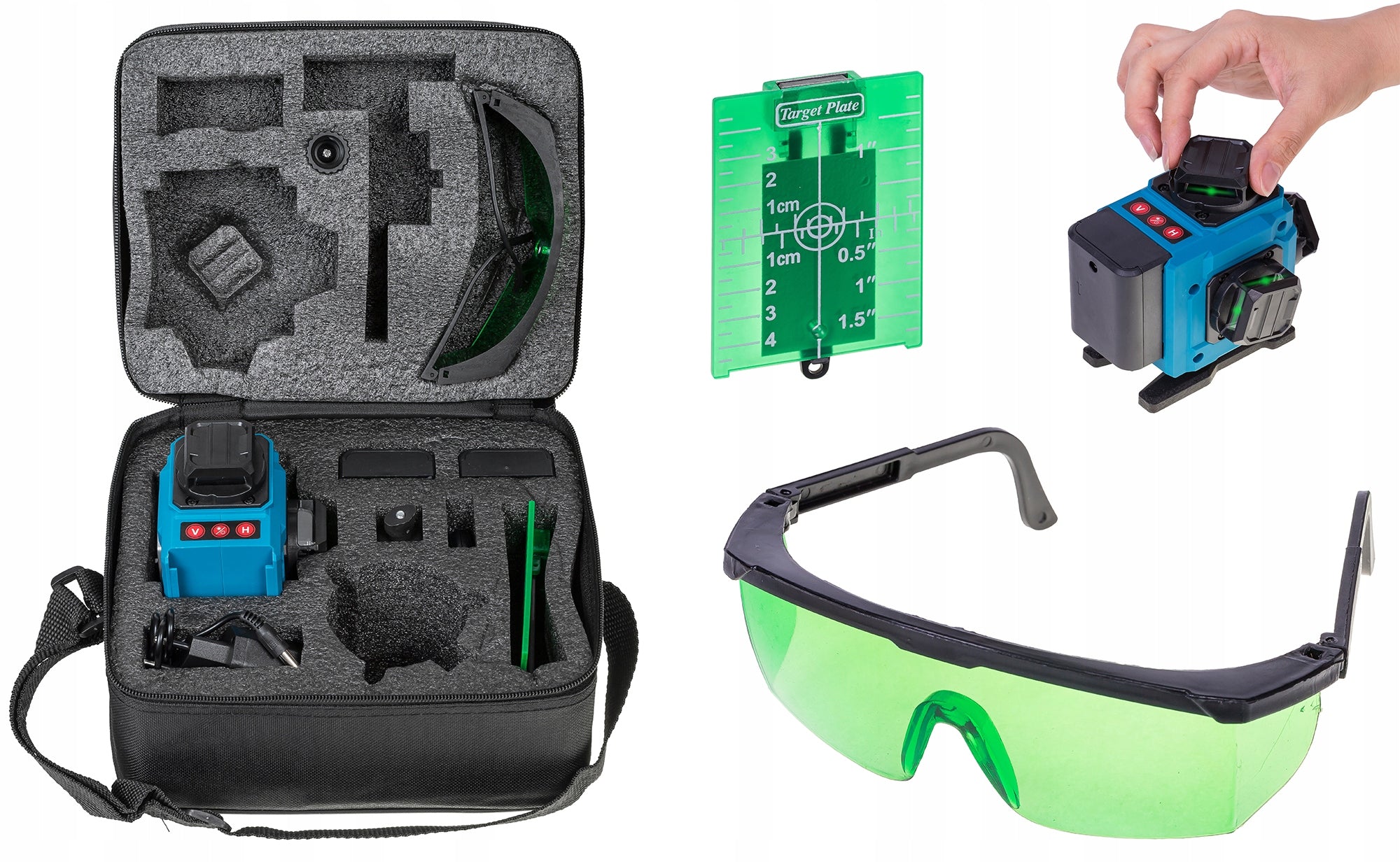 LASER LEVEL 360° CROSS LASER 4D ROTARY WINDOW SET EAN (GTIN) 5903715552978
