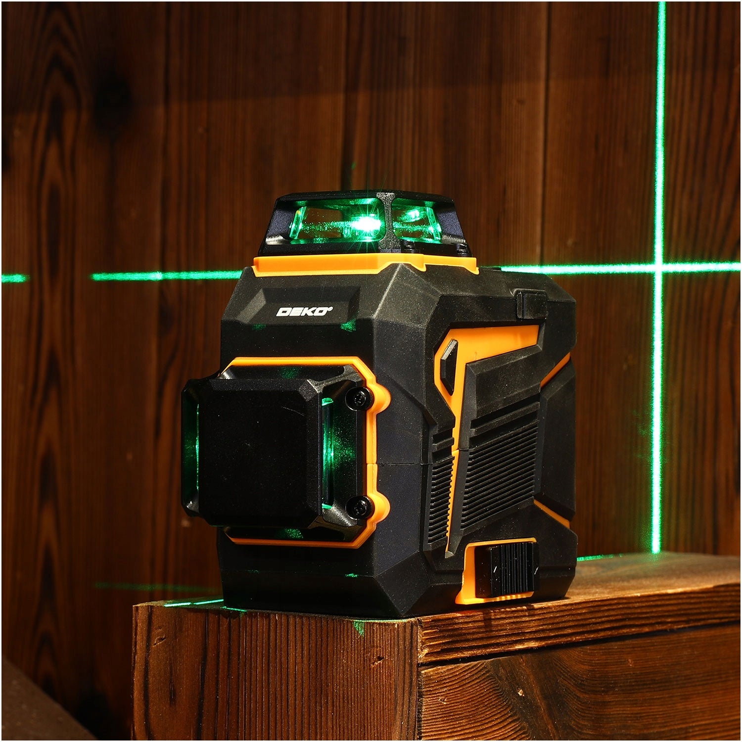 LASER LEVEL 360 PLANE 3D CROSS LASER PRO GREEN DEKO Power supply rechargeable battery