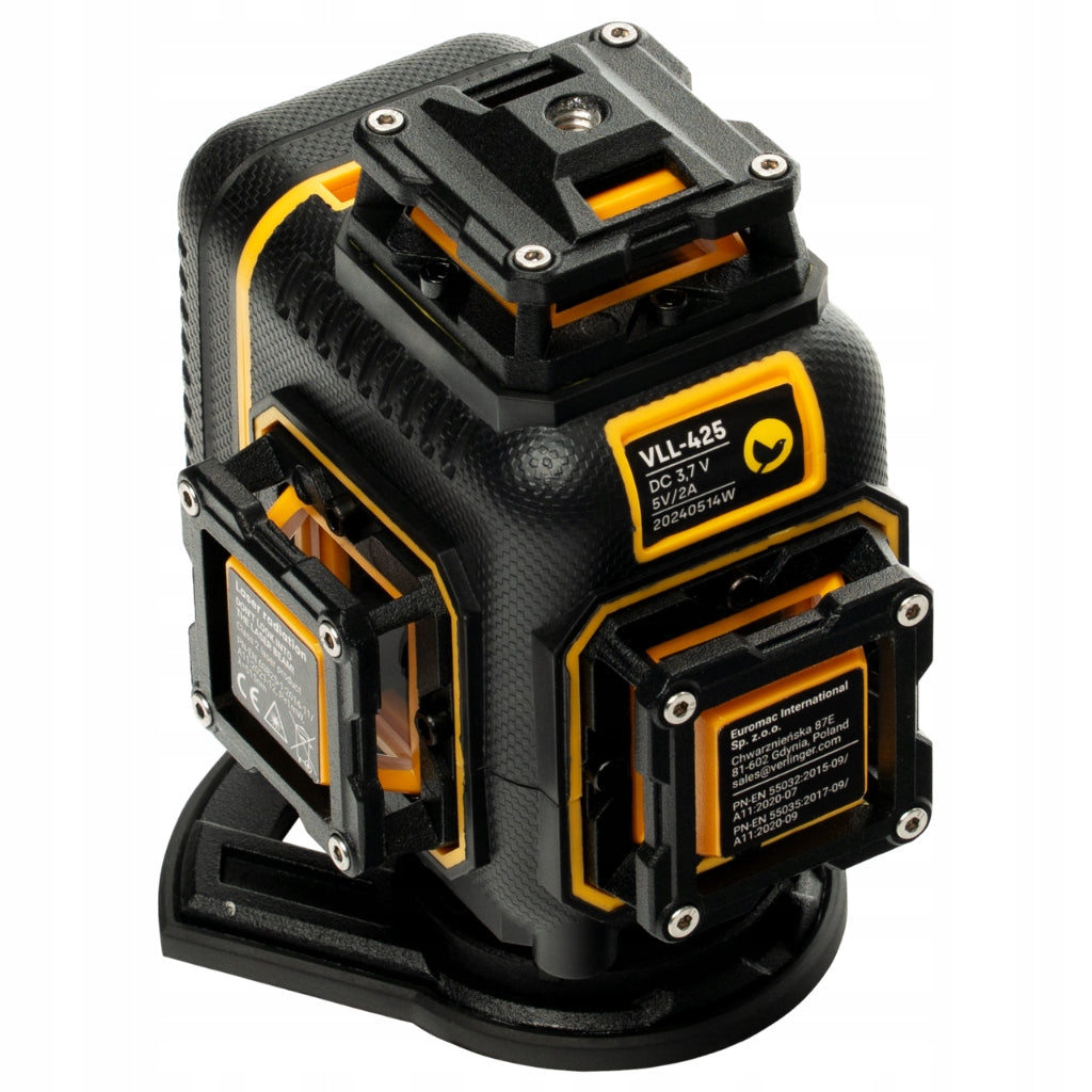 LASER LEVEL 4×360° CROSS LASER 4D SET + ACCESSORIES Maximum working range 30 m