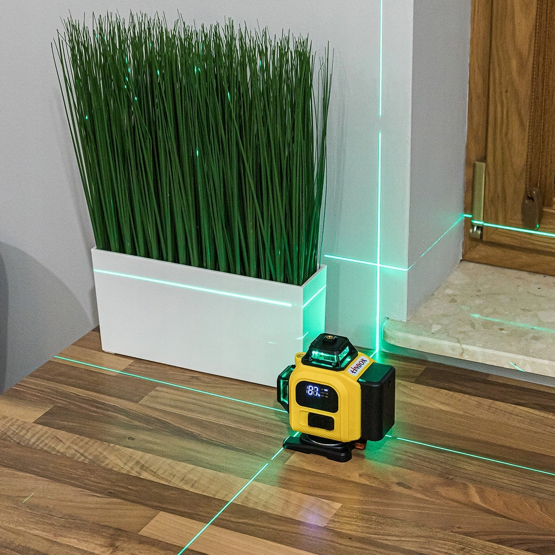 LASER LEVEL 4D 16 LINES 360° LEVEL CROSS LASER IP54 SET Packaging status original