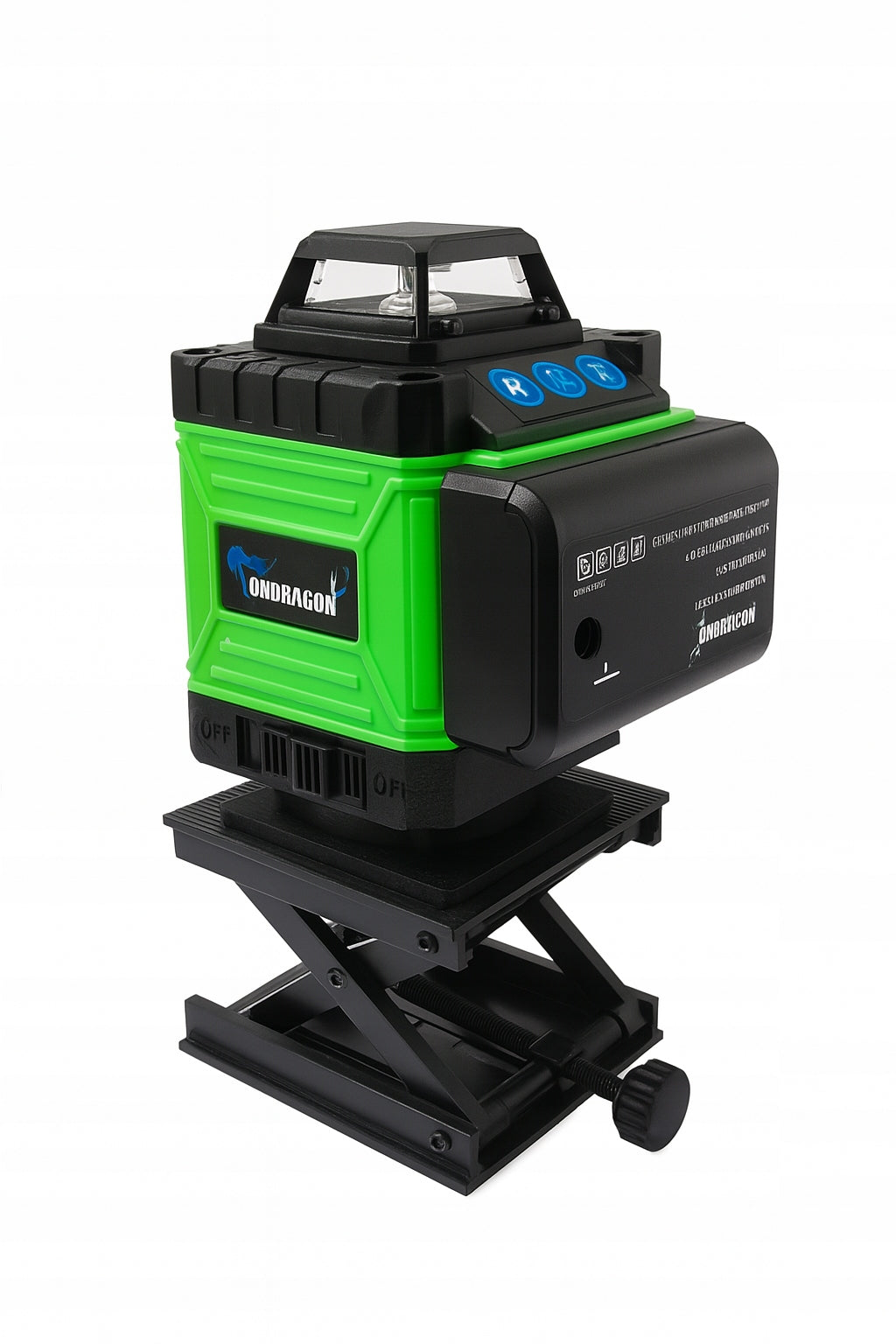 LASER LEVEL CROSS LASER GREEN SELF-LEVELING 4D 360 2 BATTERIES Power supply rechargeable battery