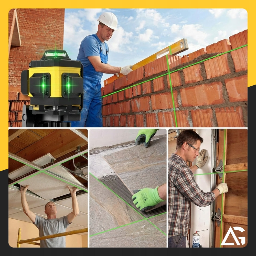 LASER LEVEL LASER 360 4D 16 LINES CROSS TRIPOD CASE +APPLICATION Brand ARSA GO