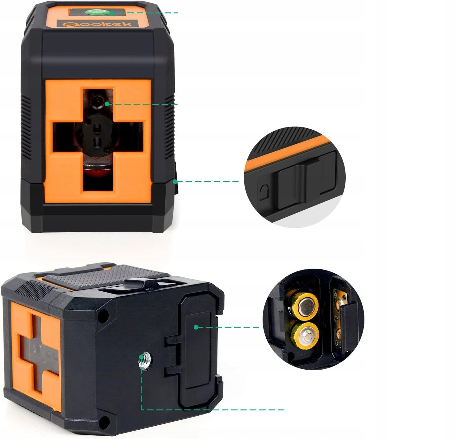 LASER LEVEL LINEAR LASER CROSS GREEN RADIUS IP54 30m range Brand no brand