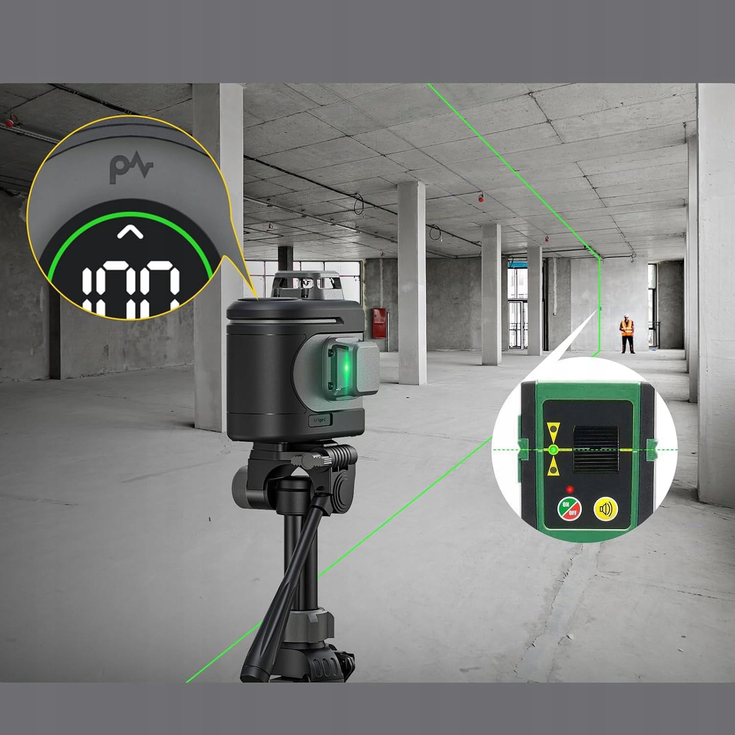 LASER LEVEL PLANE CROSS LASER 360 3D GREEN DISPLAY Brand no brand