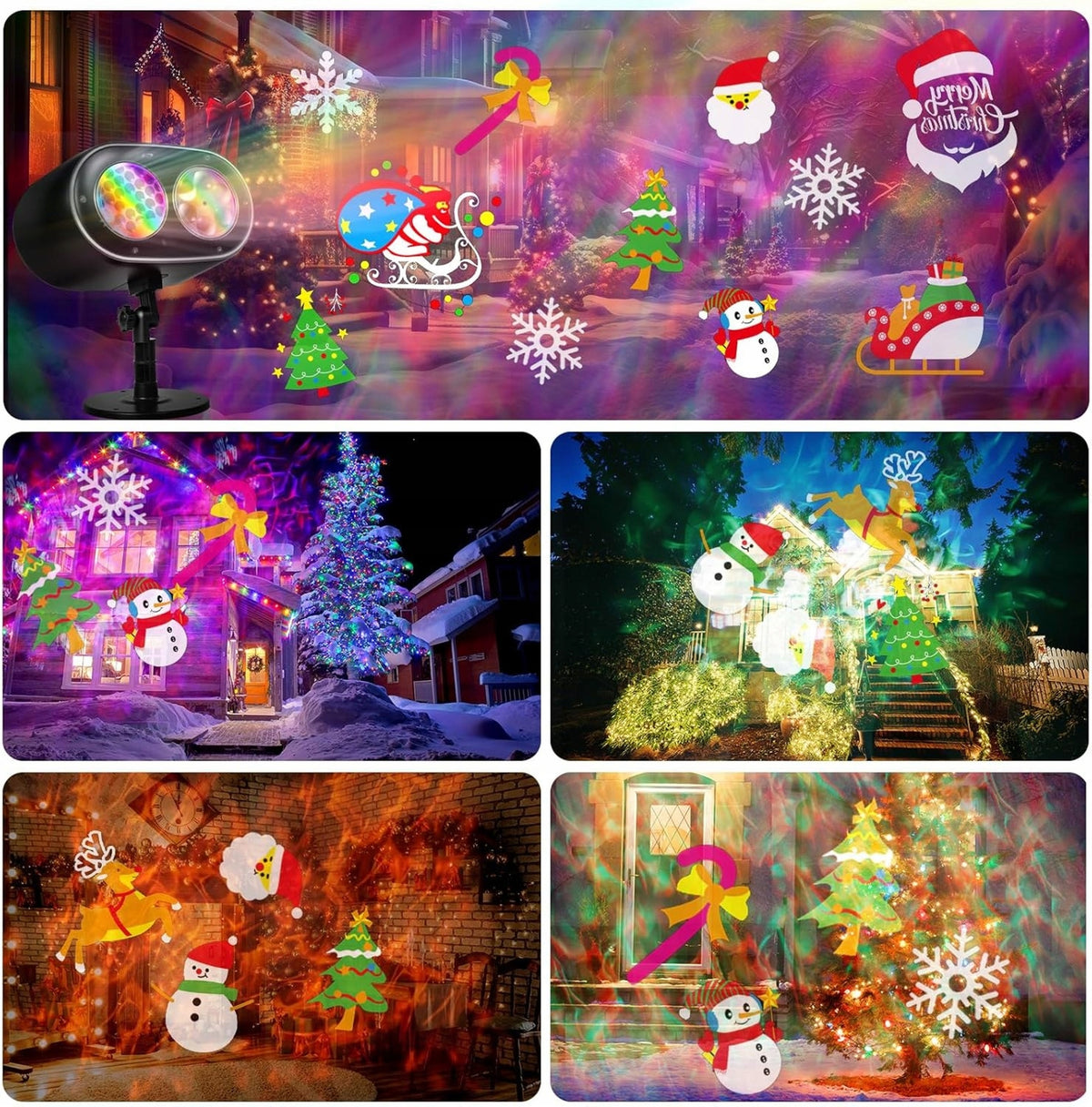 LASER PROJECTOR CHRISTMAS HD IP54 12 CARDS PROJECTOR FOR HOME REMOTE TIMER Manufacturer code TIMPRO12
