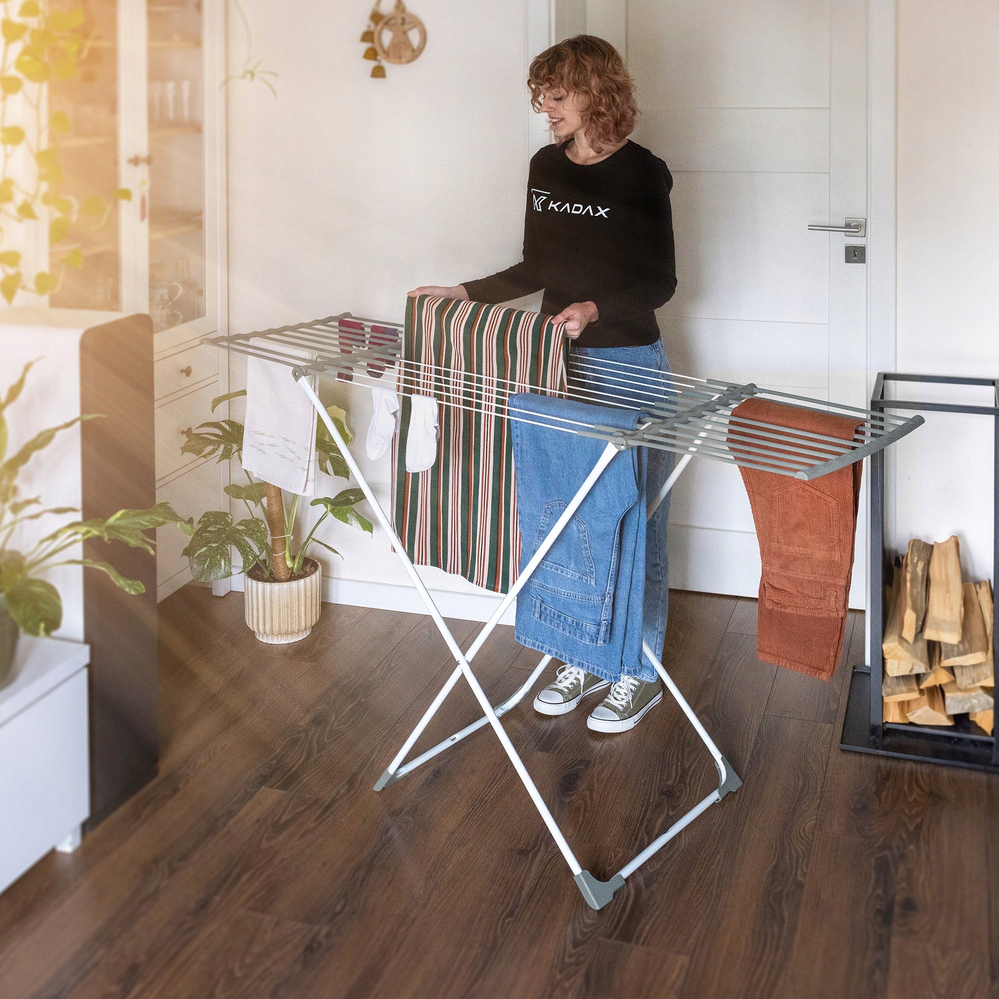 LAUNDRY DRYER 17m CLOTHES TELESCOPIC UNDERWEAR EXTENDABLE STANDING LARGE Packaging status original