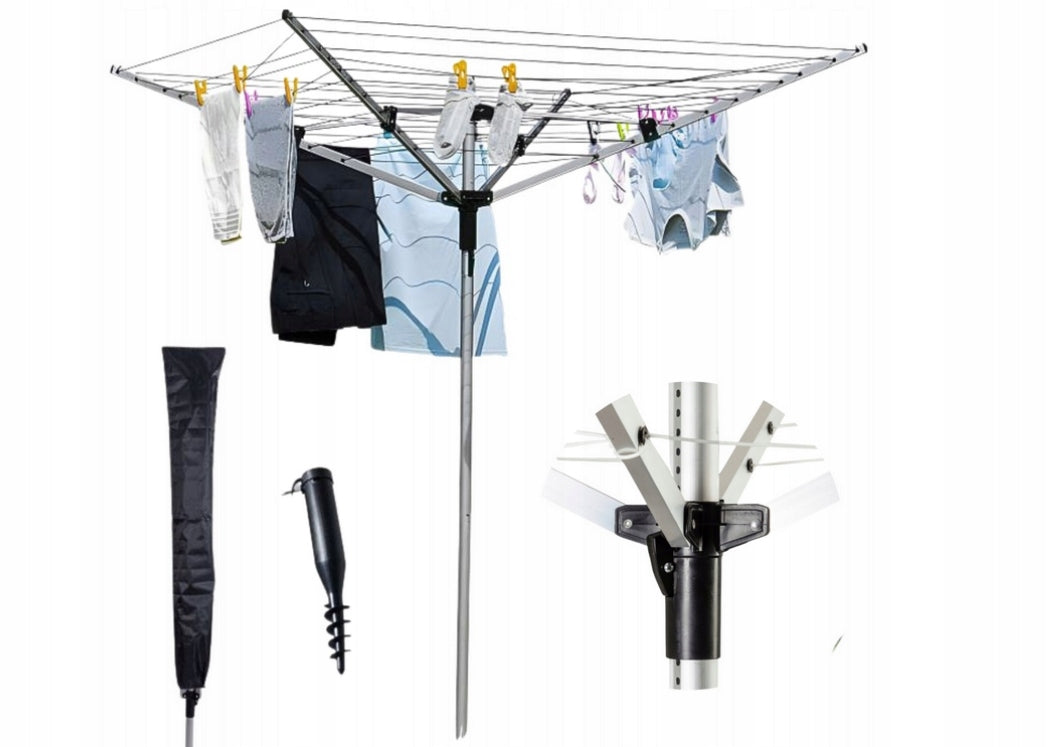LAUNDRY DRYER GARDEN ROTARY STRONG XXL LARGE 50 m + ANCHOR Brand no brand