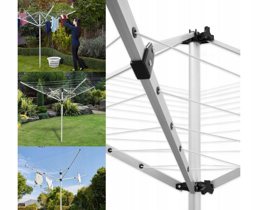 LAUNDRY DRYER GARDEN ROTARY STRONG XXL LARGE 50 m + ANCHOR Kind Stationary