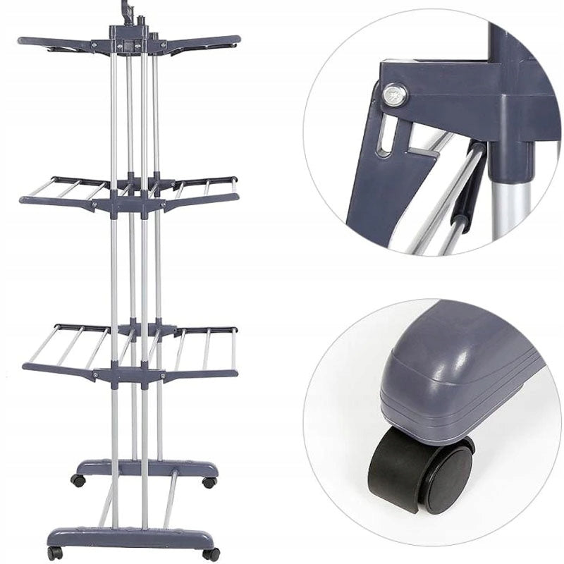 LAUNDRY DRYER STANDING VERTICAL FOLDING XXL Unfolded width 127.5 cm