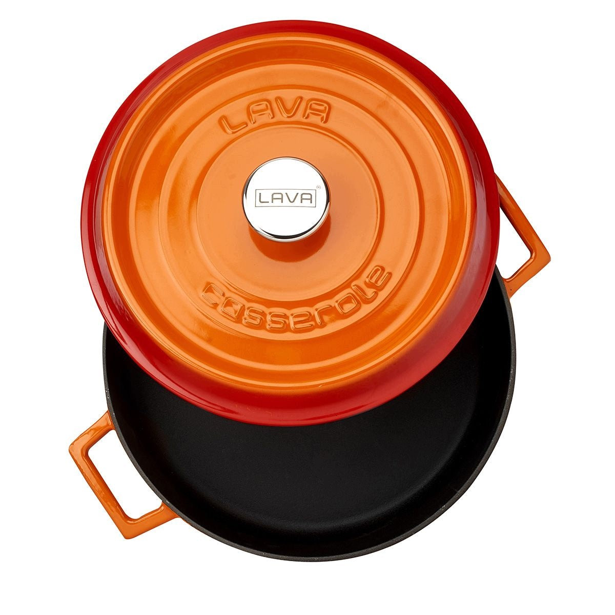LAVA Cast iron pot for stewing with lid, enamel Packaging status original