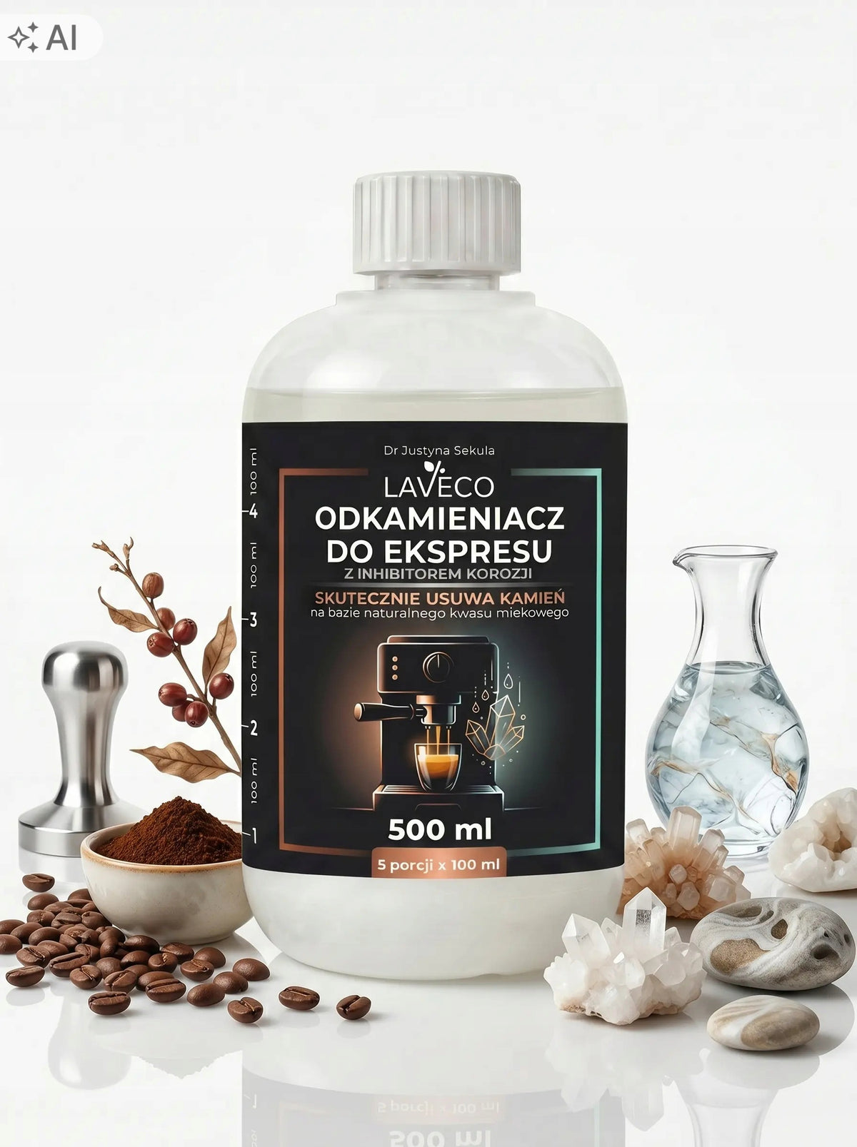 LAVECO 100% Natural Descaler for espresso machine Packaging status original