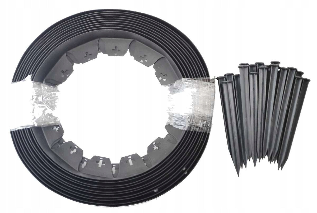 LAWN GARDEN EDGING IN ROLL H60 10m + 20PCS FIXING ANCHORS