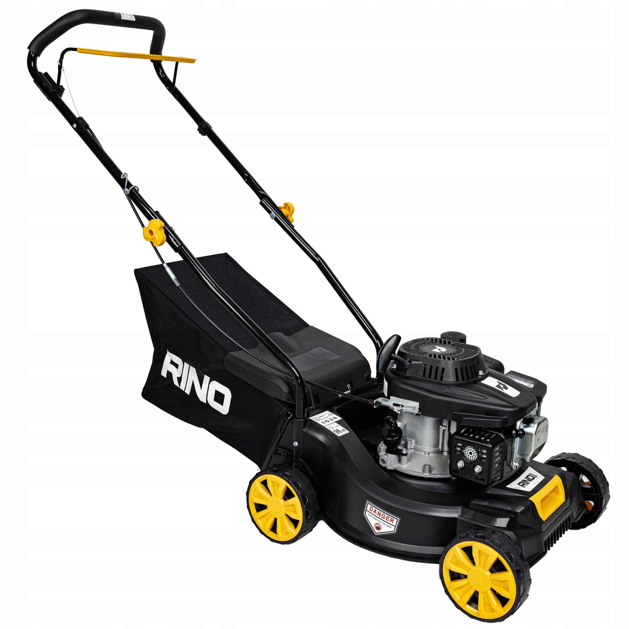 LAWN MOWER DIESEL ENGINE OHV 125 CM 3 KM BASKET 45L 30/45/65MM RINO Model RINO MOW40P