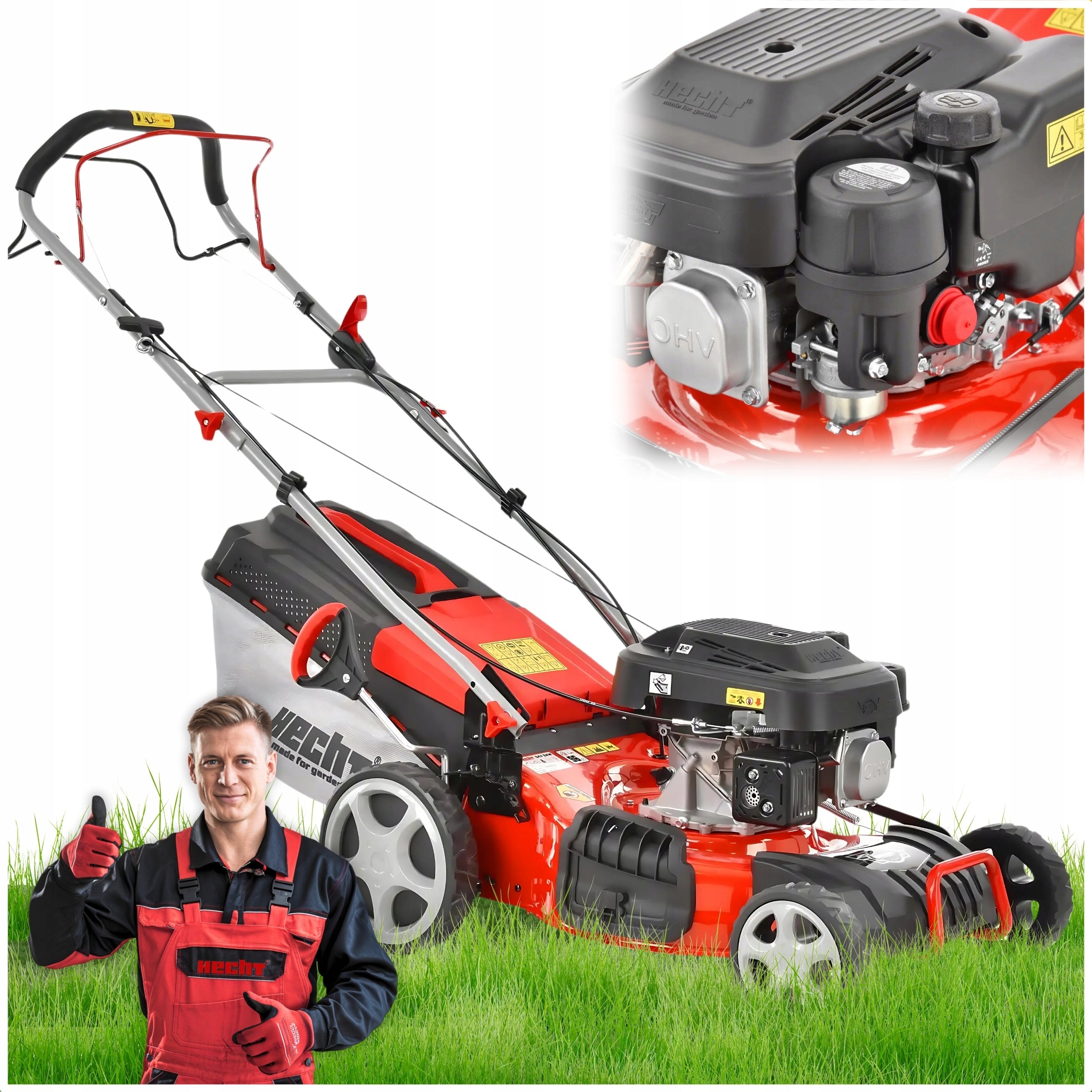 LAWN MOWER HECHT 547SXW DRIVE WIDTH 46CM MULCHING