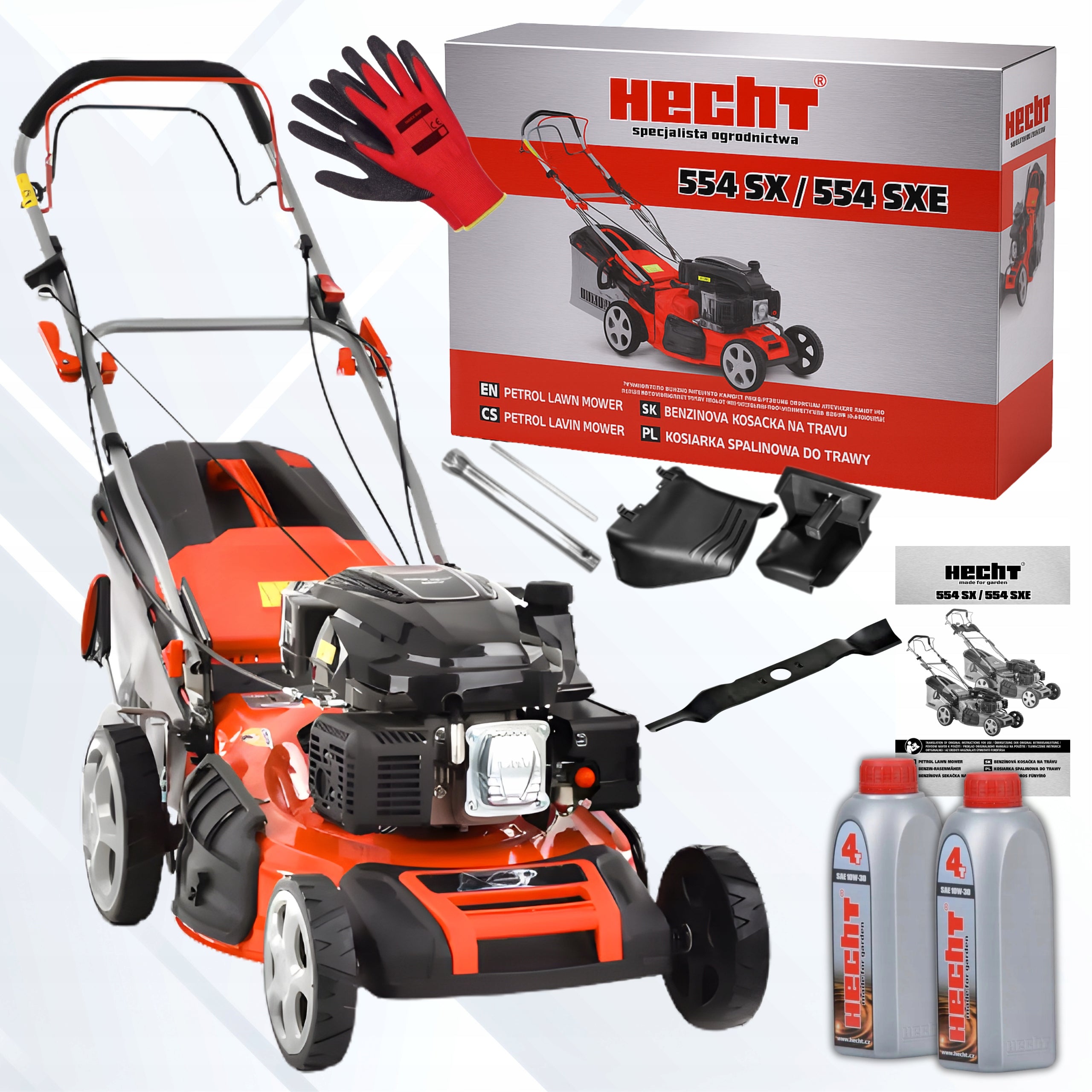 LAWN MOWER HECHT 554SX 53CM 6KM OIL x2 Packaging status original