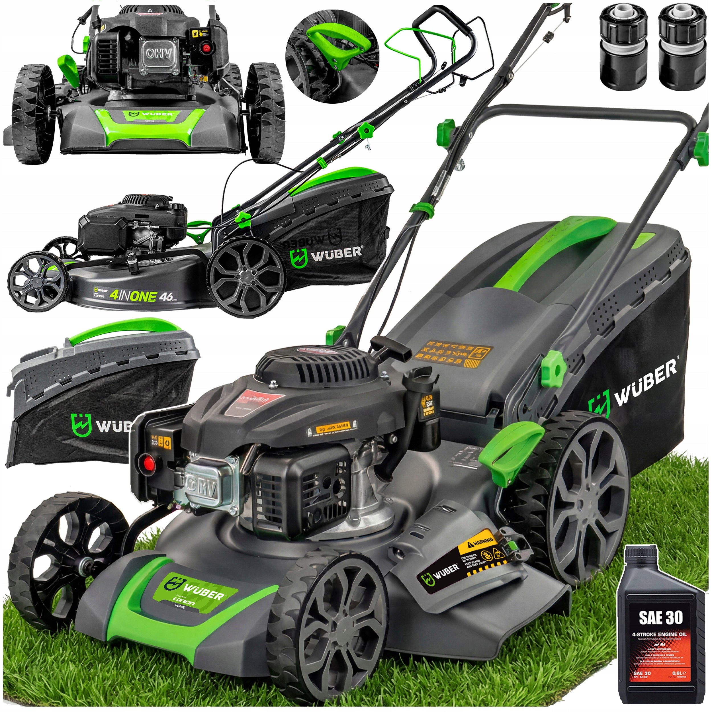 LAWN MOWER WITH DRIVE LONCIN ENGINE 70L LARGE TORQUE +OIL