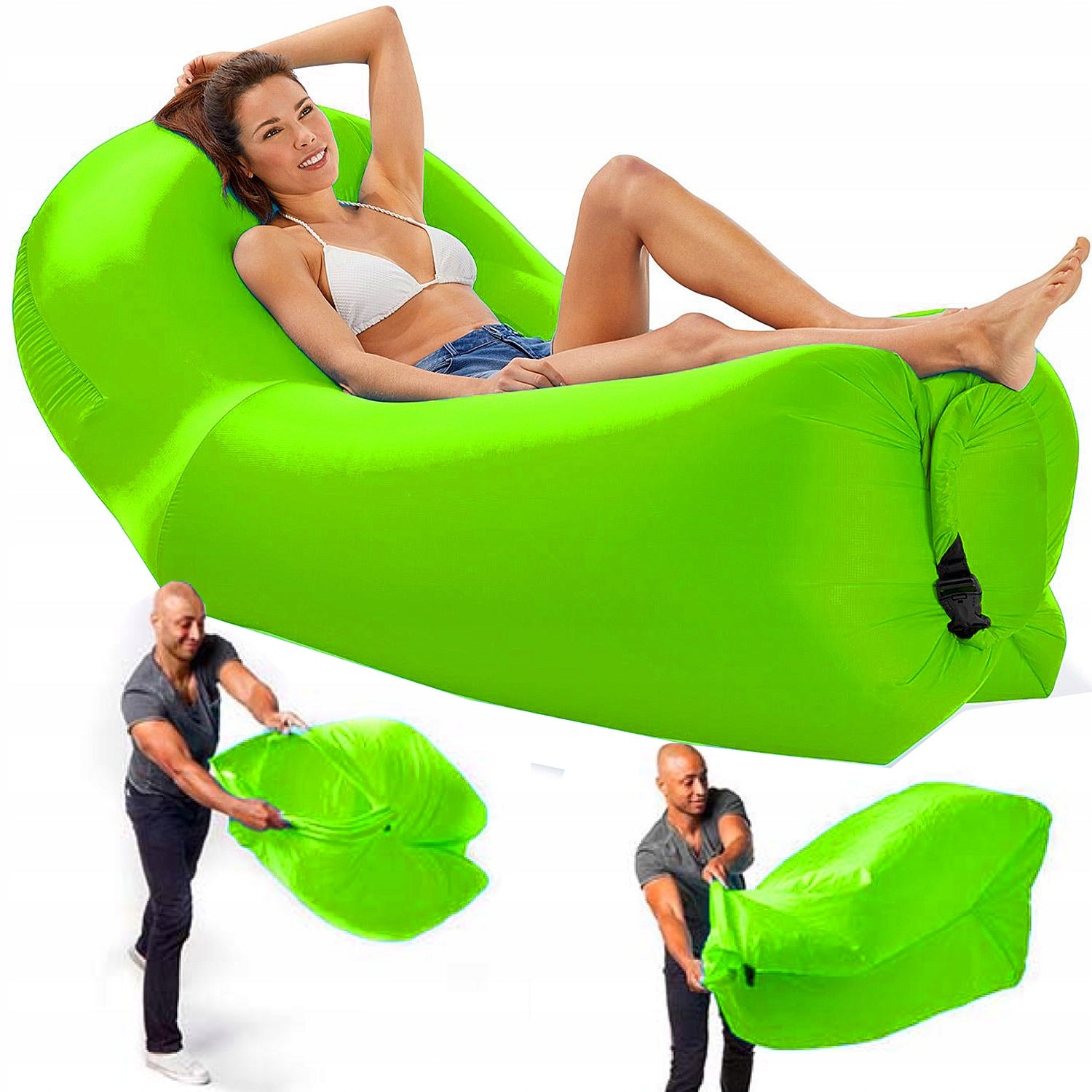 LAZY BAG INFLATABLE SOFA BED FOR BEACHES ARMCHAIR MATTRESS LOUNGER STRONG